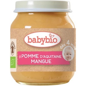 Babybio плодово пюре ябълка и манго 130г