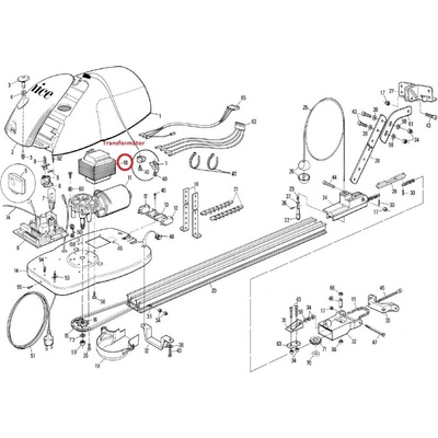TRA-S6.1025 transformátor 230V/22V/40V pre OLD SPIDO!