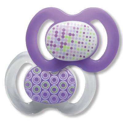 Силиконова залъгалка Baby Nova - Капка, размер 1, лилава (27230)