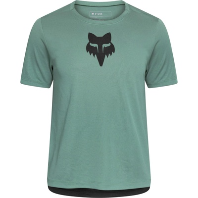 FOX Racing Детска фланелка с къс ръкав за колоездене FOX Racing Kid's Ranger S/S Jersey Fox Head Cycling jersey - Pine - размер M (756-0239-0712)