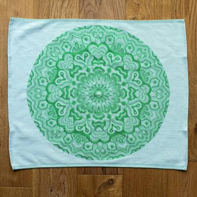 Mandalama Utěrka mandala zelená – Srdeční čakra