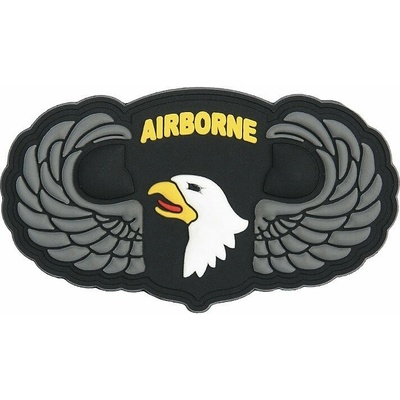 101INC nášivka 3D plastová 101st Airborne s krídlami