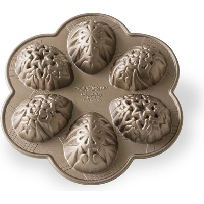 Nordic Ware Ornamental Egg Cakelet – Zdobené veľkonočné vajíčka plát so 6 formičkami karamelová 473 ml 91548