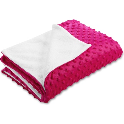 Biante Detská deka Minky bodky Polar Purpurová