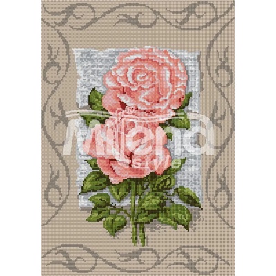 Milena Style Писмо с рози - гоблен със схема