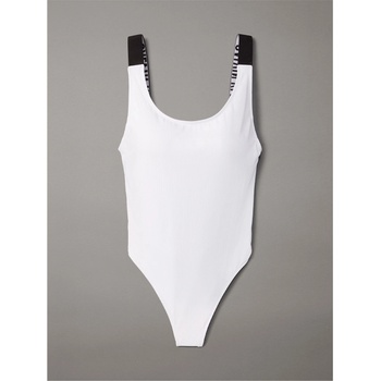 Image 1 of Calvin Klein Scoop Back One Piece Swimsuit - Brill White