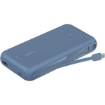 Belkin BOOSTCHARGE аварийно зарядно устройство с USB+2 Type-C изхода, 20000mAh, LED индикатор + вграден Type-C кабел, ТЪМНОСИНЬО BPB024HQBL (BPB024HQBL)