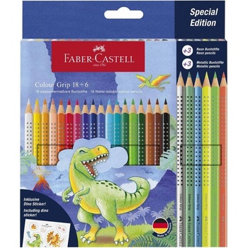 Faber-Castell Цветни моливи Grip 2001 - Динозавър, 18 станда (1015120724)