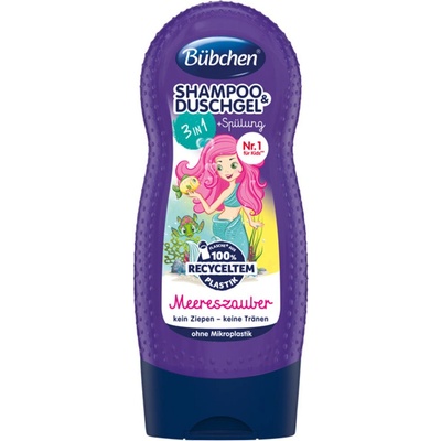 Bübchen Kids šampón a sprchovací gél 2v1 Malá morská panna 230 ml