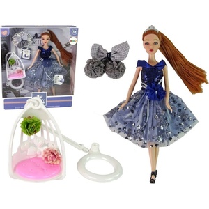 LEAN Toys Кукла Lean Toys - Emily, с вечерна рокля и люлка, 30 cm (13899)