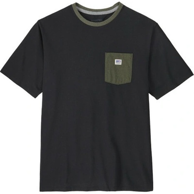 Patagonia SHOP STICKER POCKET RESPONSIBILI-TEE černá