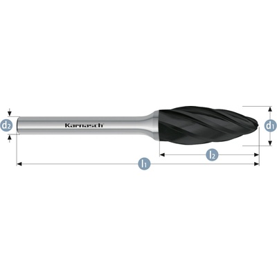 Karnasch 115075035 | H -Plamienková fréza HP-7 16,0x36x6-82 mm, povlakované