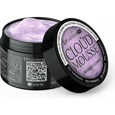 Excellent Pro stavební gel Mléčná fialová se sušenými kvítky Uv Led 15g