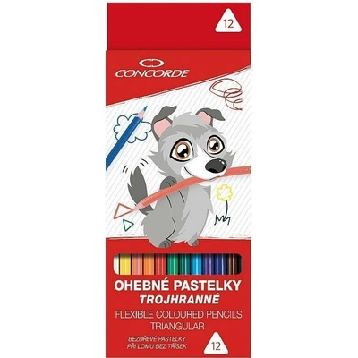 Concorde bezdřevé ohebné pastelky 12 barev FS 524100