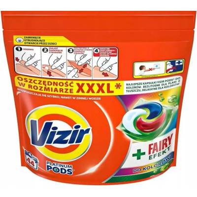 Vizir + Fairy Effect Pods Kapsle na praní 44 PD