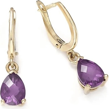 Blink-Blink zlaté náušnice s Ametystom 3466ZAmG