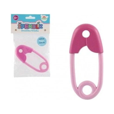 Teddies Hrkálka špendlík plast 12cm ružové 12x19cm