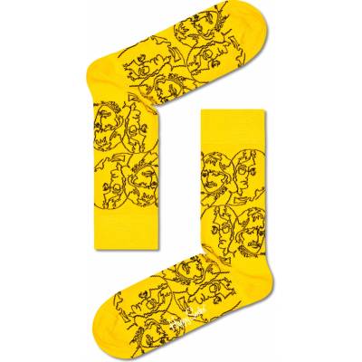 Happy Socks ponožky x Beatles vzor Line Žlté