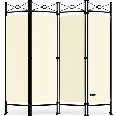 Casaria Lucca 100610 Paraván krémový 180 x 163 cm