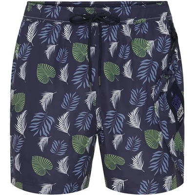 SEA RANCH Бански гащета Sea ranch Palm Printed swimming shorts - Blue (Sr Navy)
