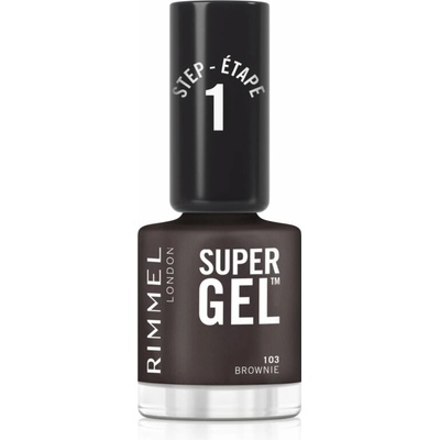 Rimmel Super Gel gélový lak na nechty bez použitia Uv Led lampy odtieň brownie 103 12 ml