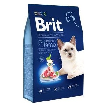 Brit Premium pro sterilizované kočky jehněčí 8 kg