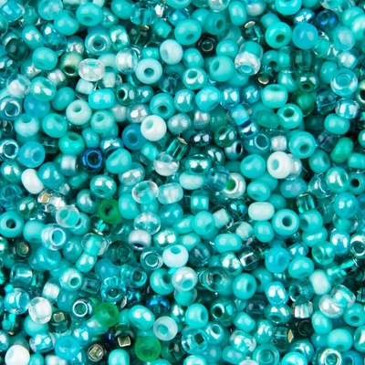 PRECIOSA ORNELA PRECIOSA zmes rokajlových korálikov tyrkysova - 100 g