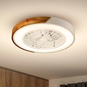 Brilagi LED осветително с вентилатор 30W 230V 3000-6500K бяло/дъб + DO (BG1615)