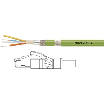 Helu kabel 806394 RJ45, CAT 5e, SF/UTP, 1m, zelený