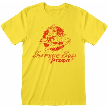 Stranger Things tričko Surfer Boy Pizza Yellow
