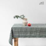 Linen Tales Ленена покривка за маса 140x250 cm Forest Green Gingham - Linen Tales (LT-TC-140x250-FGRCH)