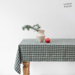 Linen Tales Ленена покривка за маса 140x250 cm Forest Green Gingham - Linen Tales (LT-TC-140x250-FGRCH)