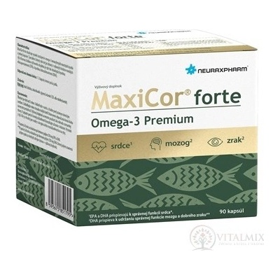 Neuraxpharm MaxiCor forte Omega-3 Premium 90 kapslí