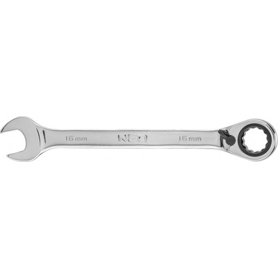Neo Tools plochý očkový klíč s ráčnou 16 mm 09-328