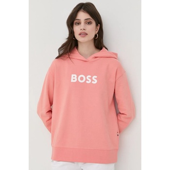 HUGO BOSS Памучен суичър boss в оранжево с принт 50468367 (50468367)