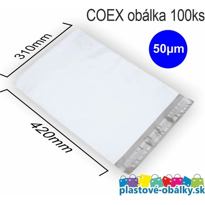 Zawmark Plus Plastové obálky COEX 50 µm – nepriehľadné Balenie: 100 ks balenie, Rozmer: 310x420