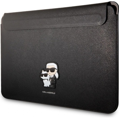 Karl Lagerfeld Saffiano Karl and Choupette NFT Computer Sleeve 13/14" Black 57983114299