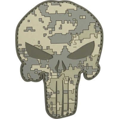 101INC Nášivka PUNISHER velcro 3D plastová ACU AT-DIGITAL