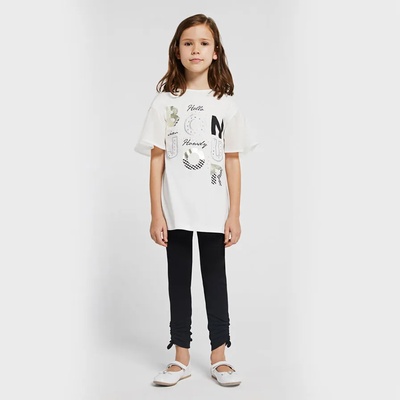 Mayoral Комплект тениска с едноцветен клин за момиче Майорал