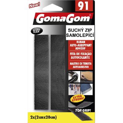 GomaGom suchý zip GG 2cmx20cm černý