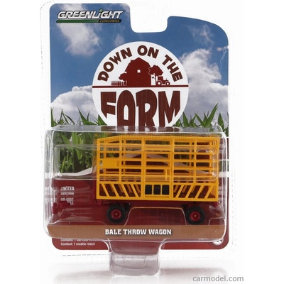 Greenlight Trailer Bale Throw Wagon For Tractor Žlutá 1:64
