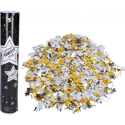Párty konfety vystřelovací Hvězdy 30 cm – Zboží Dáma