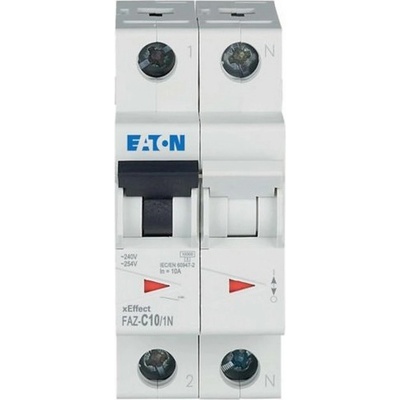 Eaton Автоматичен прекъсвач eaton faz-c10/1n, 10 a, 1p+n (278670)