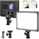 NEEWER 9 LED video light panel, dimmable, soft lighting for DSLR camera, 4000mAh battery, USB Type C ports, 3200K ~ 5600K CRI95+ 600Lux for photography video recording live streaming NL-116AI
