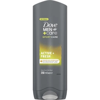 Dove Men + Care Sport Care Active + Fresh укрепващ душ гел за тяло и лице след спорт 250 ml за мъже