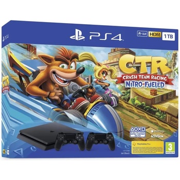 Sony PlayStation 4 Slim 1TB (PS4 Slim 1TB) + Crash Team Racing Nitro-Fueled + DualShock 4 Controller