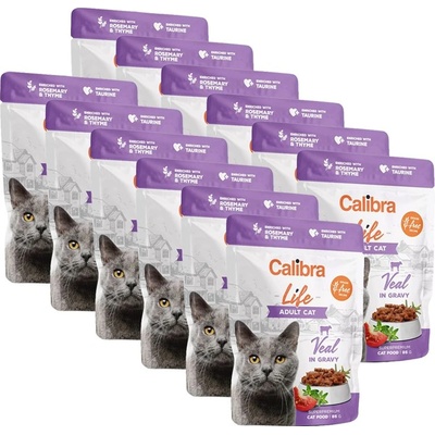 Calibra Cat Life Възрастен Телешко в сос 12 x 85 г