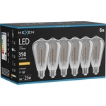 Mexen Vintis 6x LED лампа спирална нишка E27, ST64, 6W, Топла - 2200K, 350 lm, пушек (L162-E27-0622-70x06)