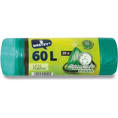 Wastey´s Less Plastic zatahovací pytle 60 l 15 µm 20ks
