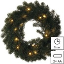 EMOS LED vianočný veniec vnútorná teplá biela časovač DCTW05 40 cm